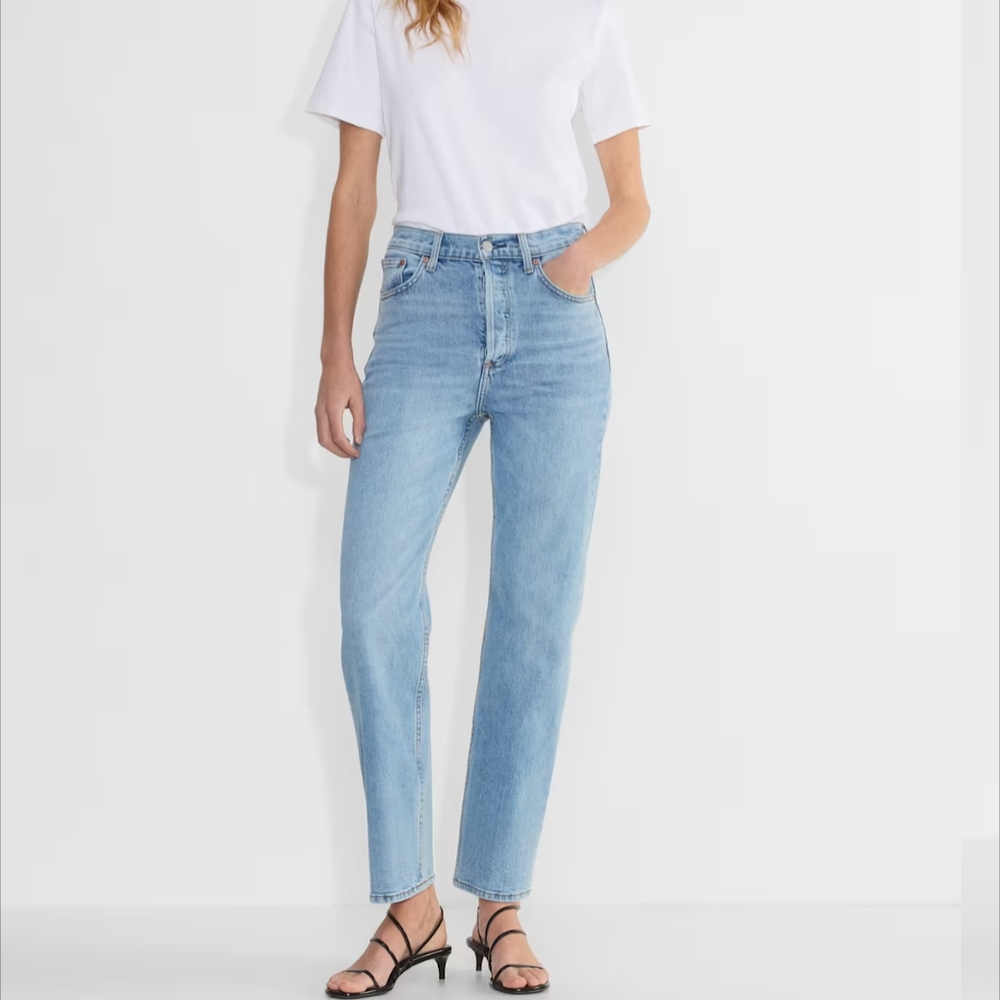 Aritzia Light Blue Straight Leg Jeans